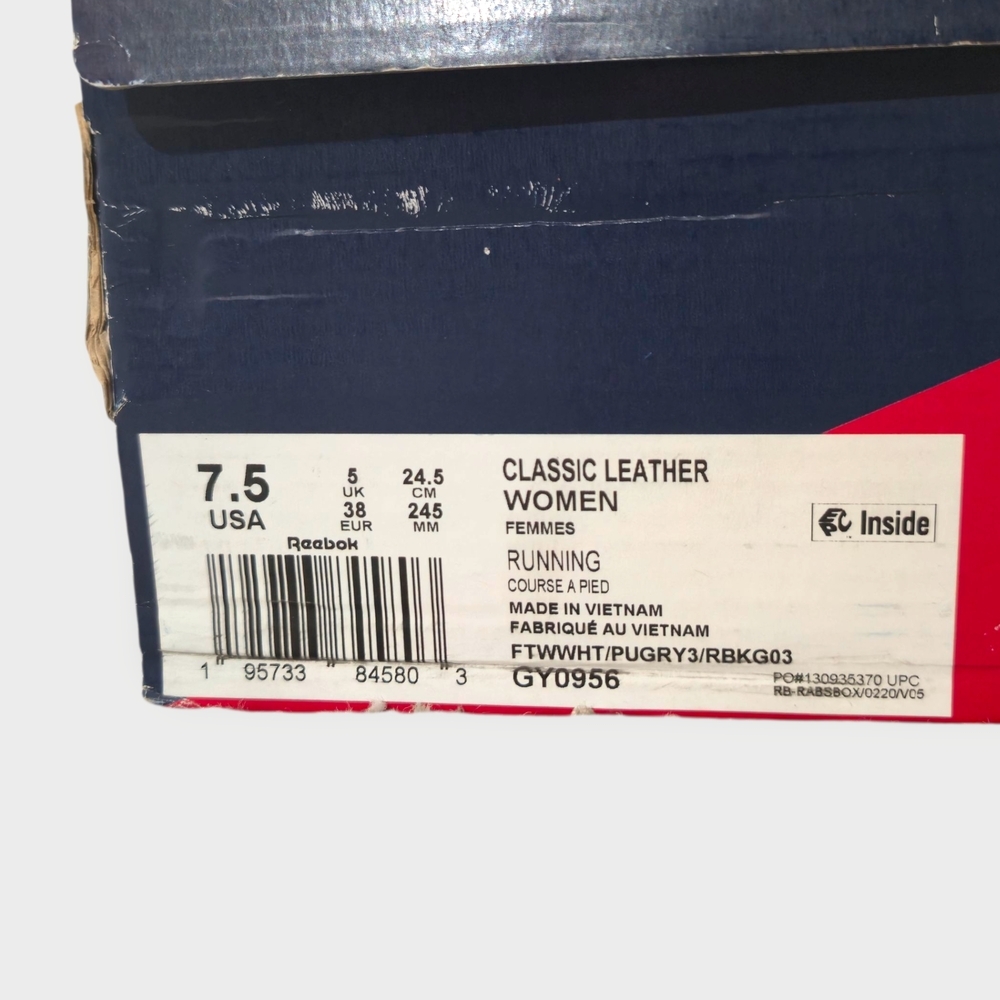 Reebok Women’s Classic Leather White/Gum GY0956 – Size 7.5 – NEW With Box *Read - Picture 6 of 10